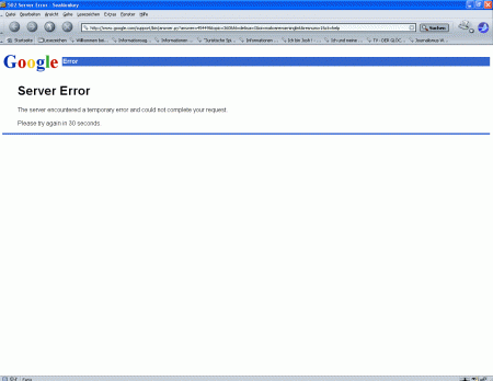 Google - Server Error